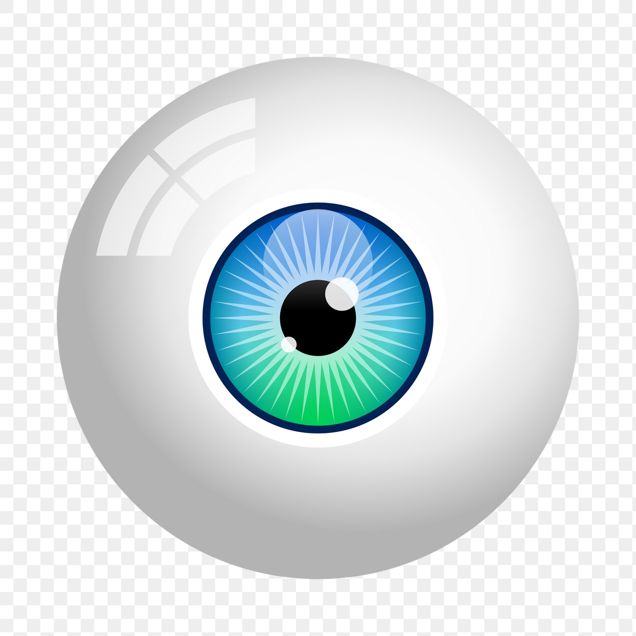 Eyeball png sticker, transparent background